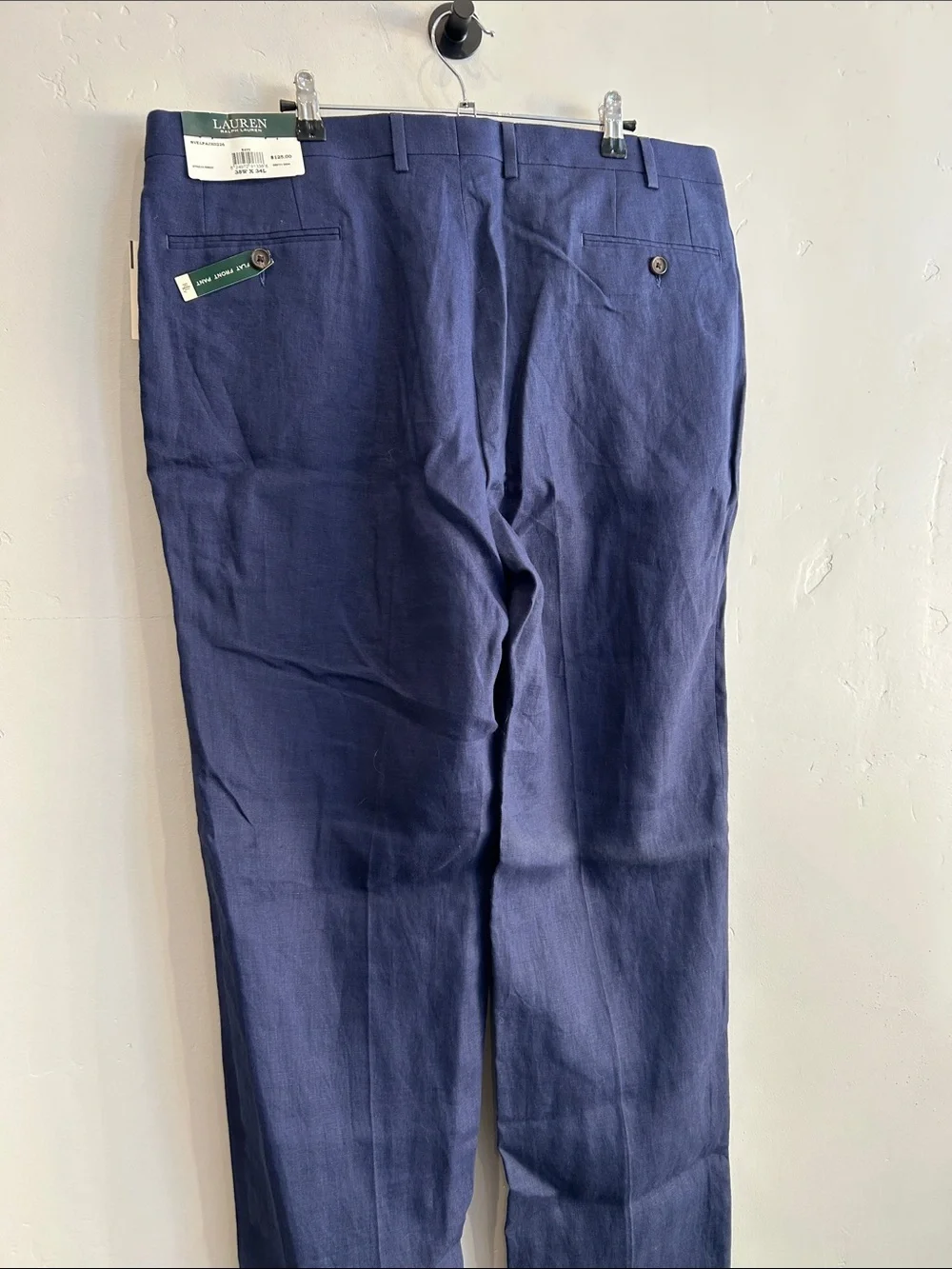 NWT Lauren Ralph Lauren Linen Flat Front Pant